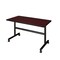 Kobe Rectangle FlipTop Table, 48" W, 29" H, Laminate Top, Mahogany MKFT4830MH - alternate 1